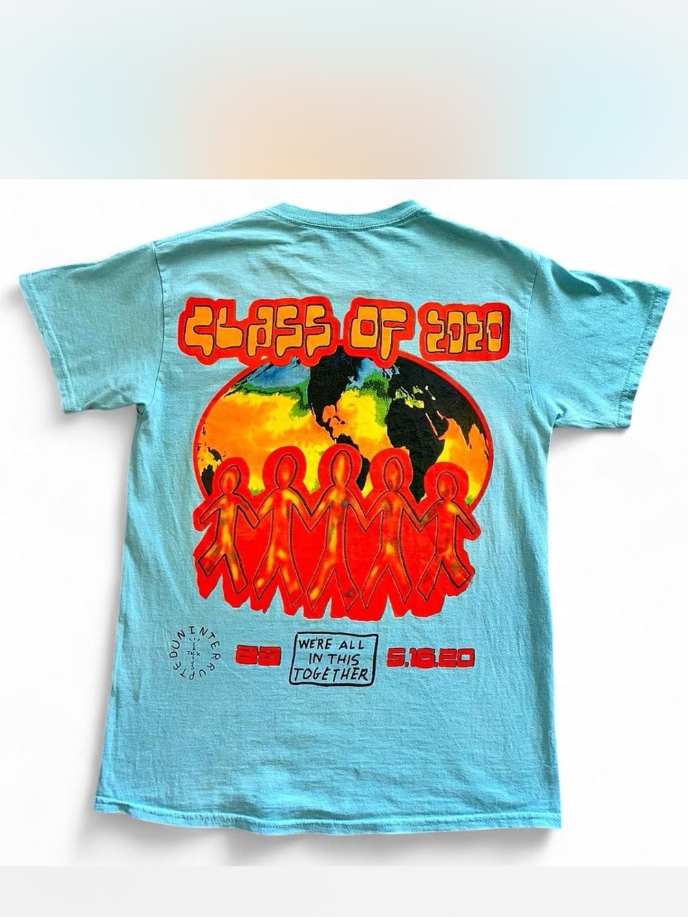 Travis Scott Cactus Jack Class of 2020 Tee Medium Blue Graphic T-Shirt